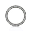 1.35ct Round Brilliant Cut Diamond Three-Sided Pavé Eternity Band in Platinum