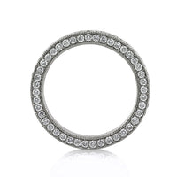 1.35ct Round Brilliant Cut Diamond Three-Sided Pavé Eternity Band in Platinum