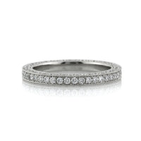1.35ct Round Brilliant Cut Diamond Three-Sided Pavé Eternity Band in 18k White Gold
