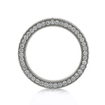 1.35ct Round Brilliant Cut Diamond Three-Sided Pavé Eternity Band in 18k White Gold