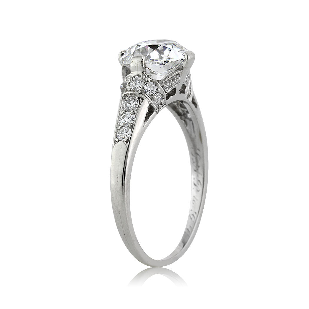 2.09ct Old Mine Cut Diamond Engagement Ring