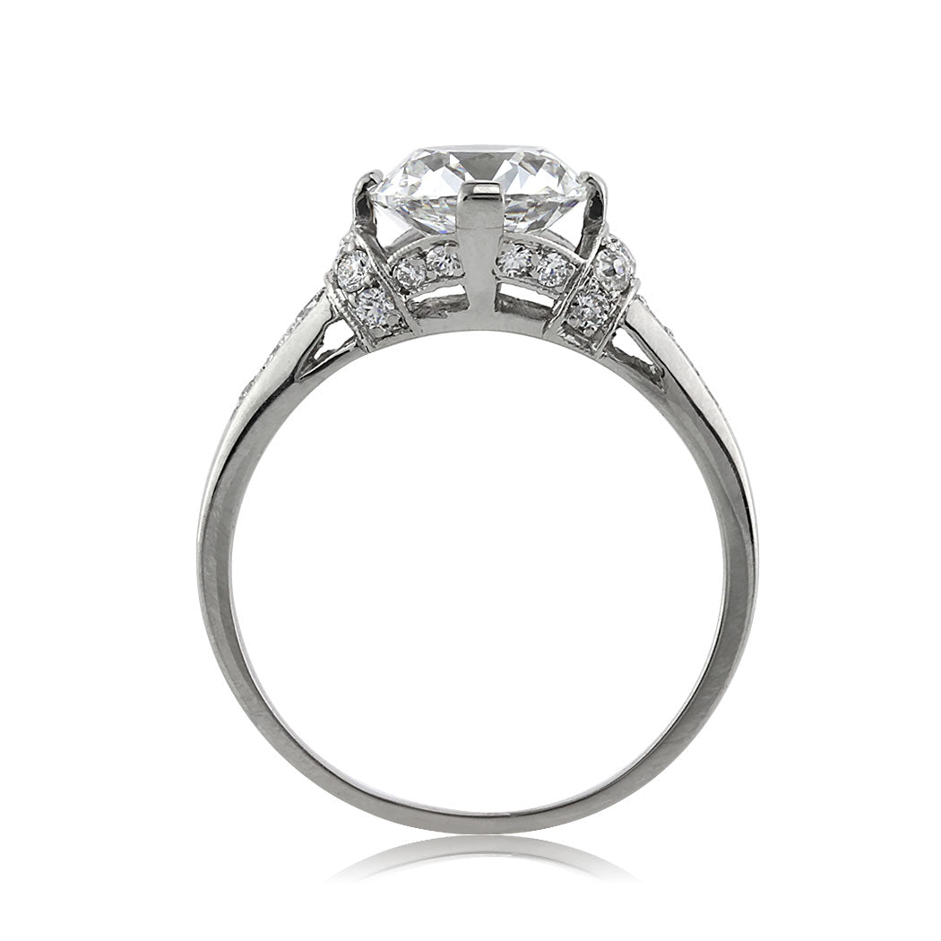 2.09ct Old Mine Cut Diamond Engagement Ring