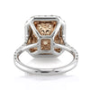 5.51ct Fancy Brownish Yellow Radiant Cut Diamond Engagement Ring