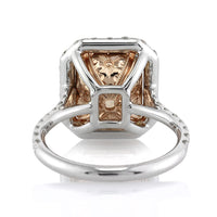 5.51ct Fancy Brownish Yellow Radiant Cut Diamond Engagement Ring