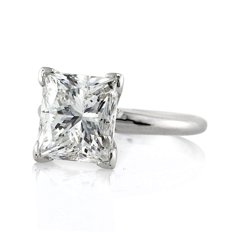 5.29ct Princess Cut Diamond Solitaire Engagement Ring