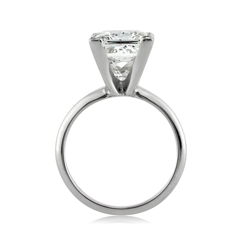5.29ct Princess Cut Diamond Solitaire Engagement Ring
