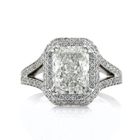 3.91ct Radiant Cut Diamond Engagement Ring