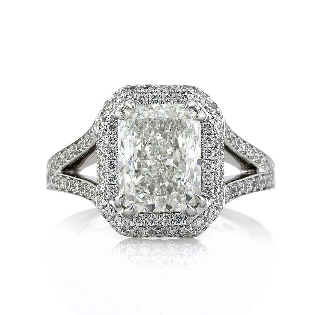 3.91ct Radiant Cut Diamond Engagement Ring
