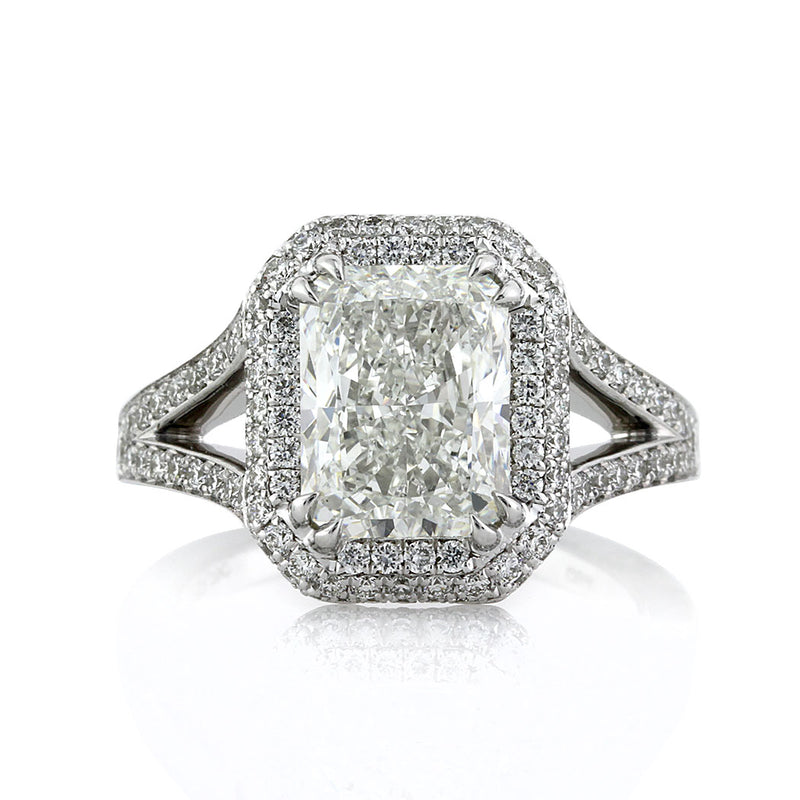 3.91ct Radiant Cut Diamond Engagement Ring
