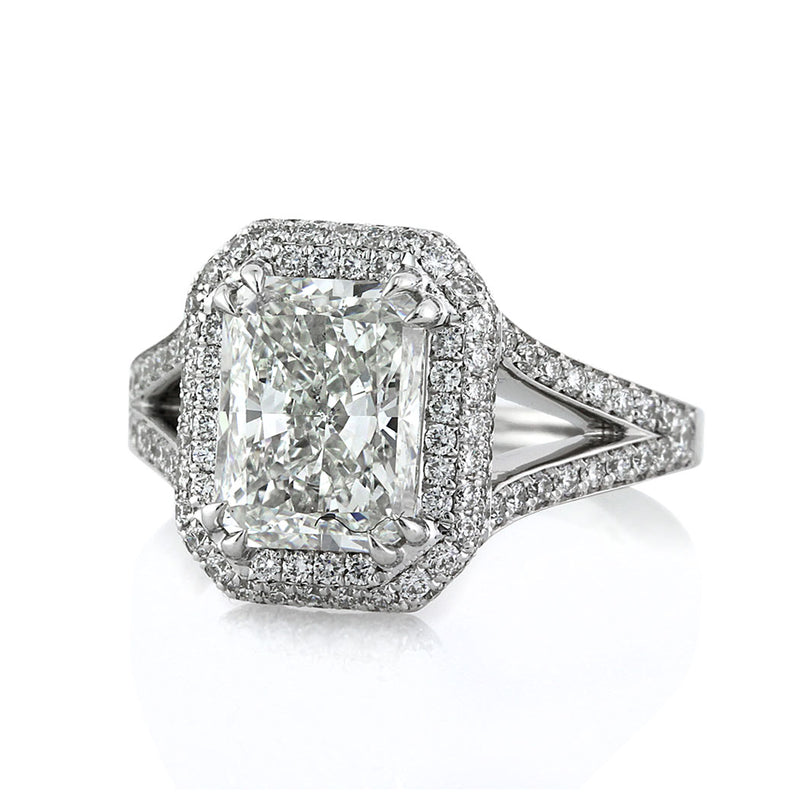 3.91ct Radiant Cut Diamond Engagement Ring
