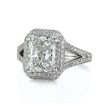 3.91ct Radiant Cut Diamond Engagement Ring