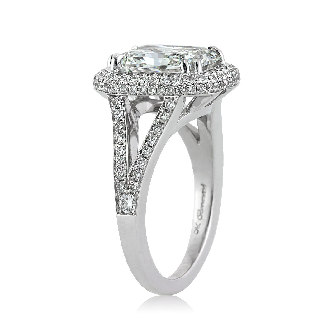 3.91ct Radiant Cut Diamond Engagement Ring