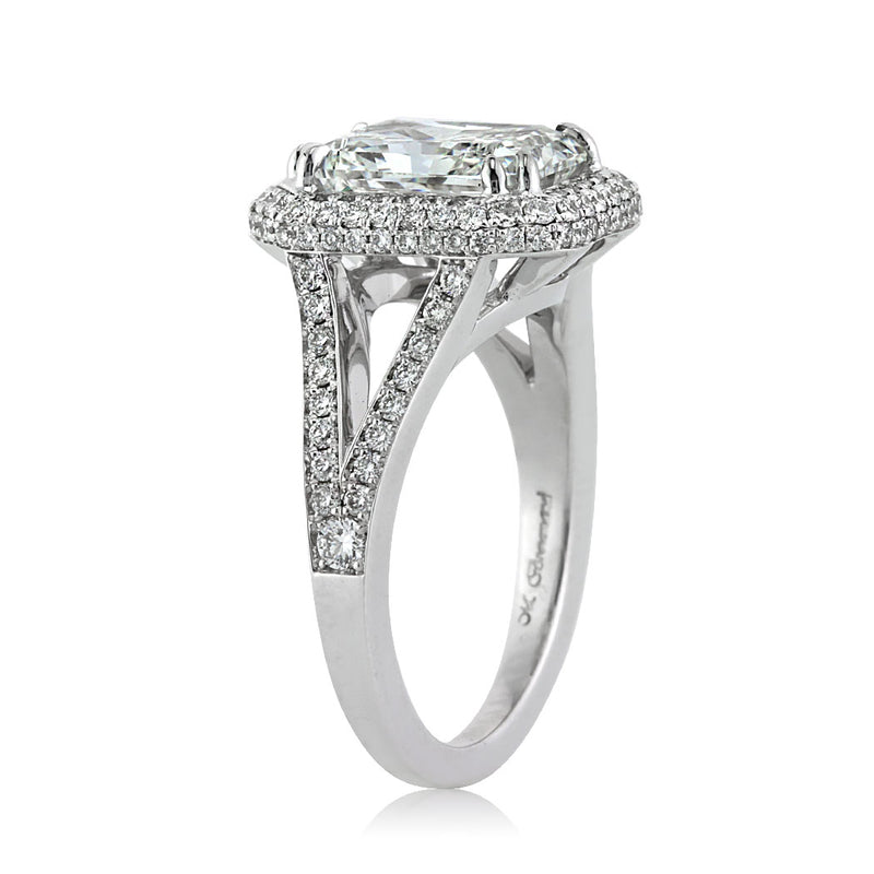 3.91ct Radiant Cut Diamond Engagement Ring