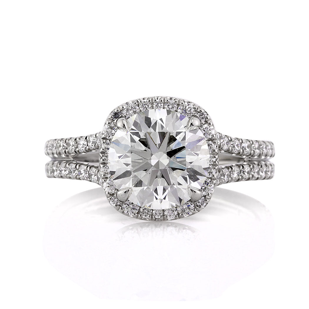 3.18ct Round Brilliant Cut Diamond Engagement Ring