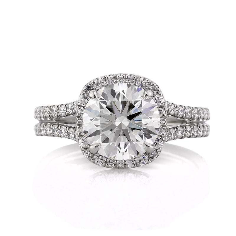 3.18ct Round Brilliant Cut Diamond Engagement Ring
