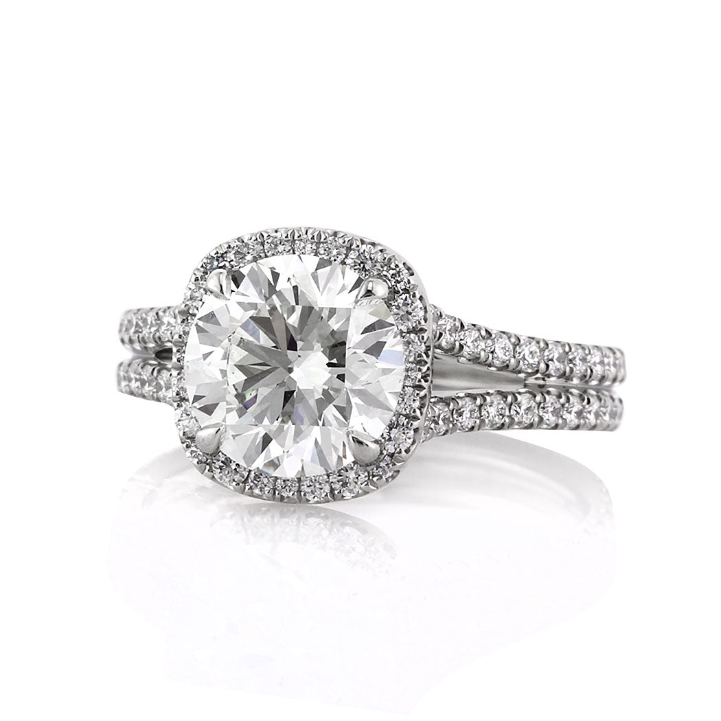 3.18ct Round Brilliant Cut Diamond Engagement Ring