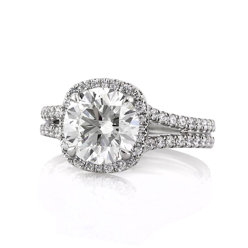 3.18ct Round Brilliant Cut Diamond Engagement Ring