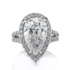 6.83ct Pear Shaped Diamond Engagement Ring