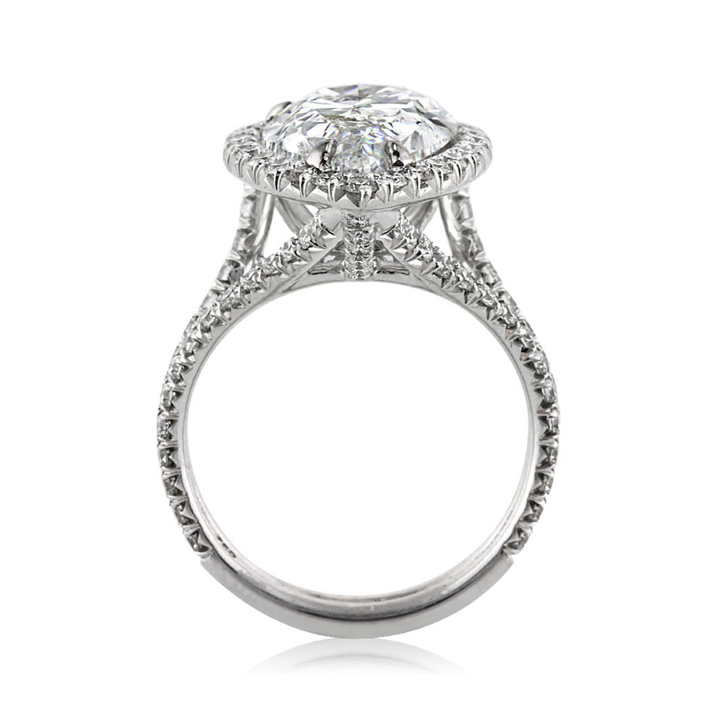 6.83ct Pear Shaped Diamond Engagement Ring