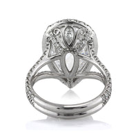 6.83ct Pear Shaped Diamond Engagement Ring