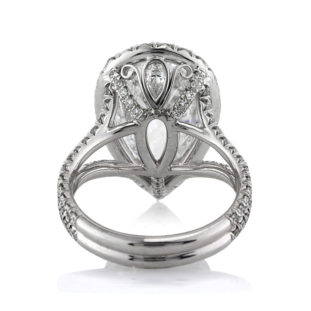 6.83ct Pear Shaped Diamond Engagement Ring