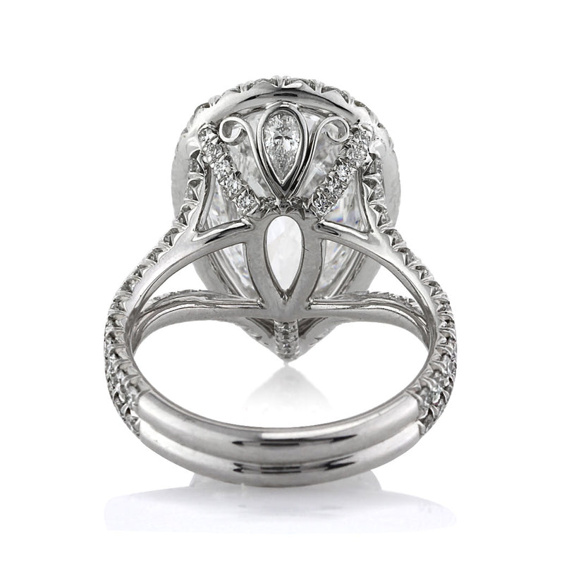 6.83ct Pear Shaped Diamond Engagement Ring