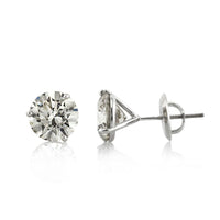 5.03ct Round Brilliant Cut Diamond Martini Stud Earrings
