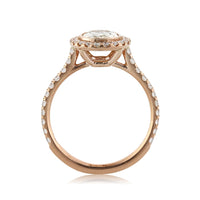 1.73ct Fancy Light Yellow Brown Oval Cut Diamond Engagement Ring