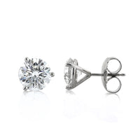 3.80ct Round Brilliant Cut Diamond Martini Studs in 14k White Gold