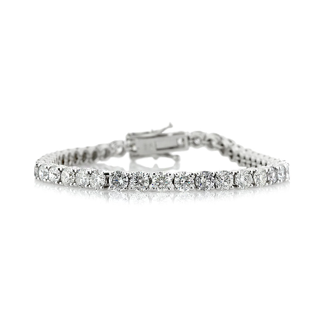 11.45ct Round Brilliant Cut Diamond Tennis Bracelet in 18k White Gold