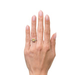 1.57ct Fancy Yellow Cushion Cut Diamond Engagement Ring