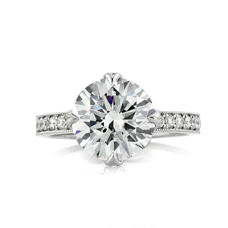 4.09ct Round Brilliant Cut Diamond Engagement Ring