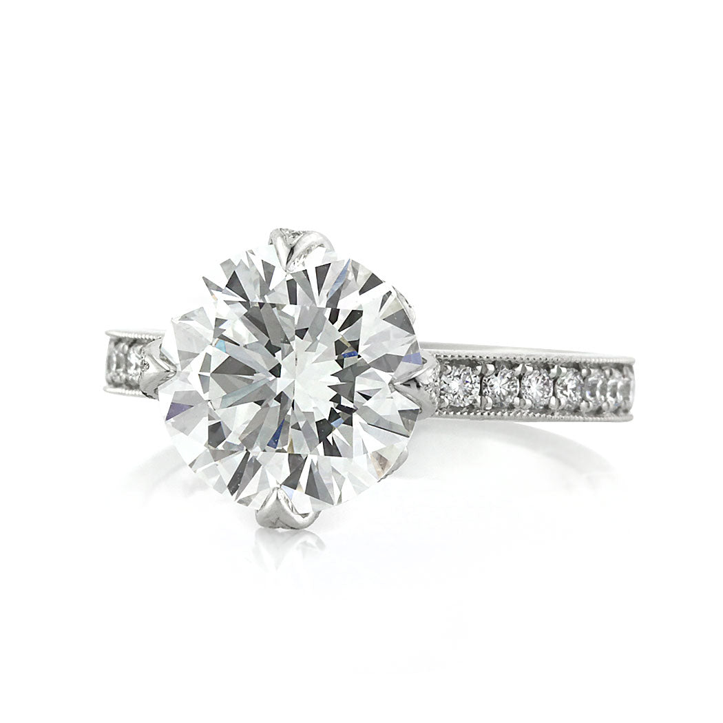 4.09ct Round Brilliant Cut Diamond Engagement Ring