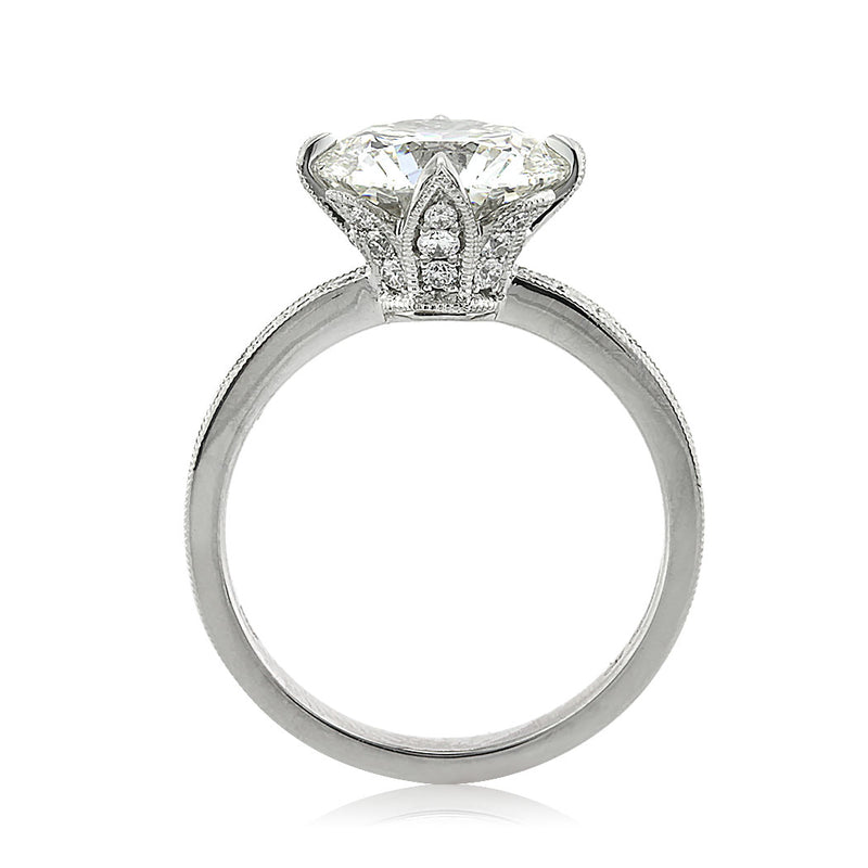 4.09ct Round Brilliant Cut Diamond Engagement Ring