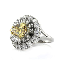 8.01ct Fancy Dark Brown Yellow Pear Shaped Diamond Engagement Ring