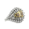 8.01ct Fancy Dark Brown Yellow Pear Shaped Diamond Engagement Ring
