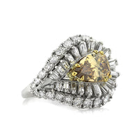8.01ct Fancy Dark Brown Yellow Pear Shaped Diamond Engagement Ring