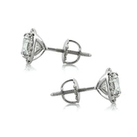 2.06ct Cushion Cut Diamond Halo Stud Earrings