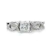 1.07ct Princess Cut Diamond Engagement Infinity Ring