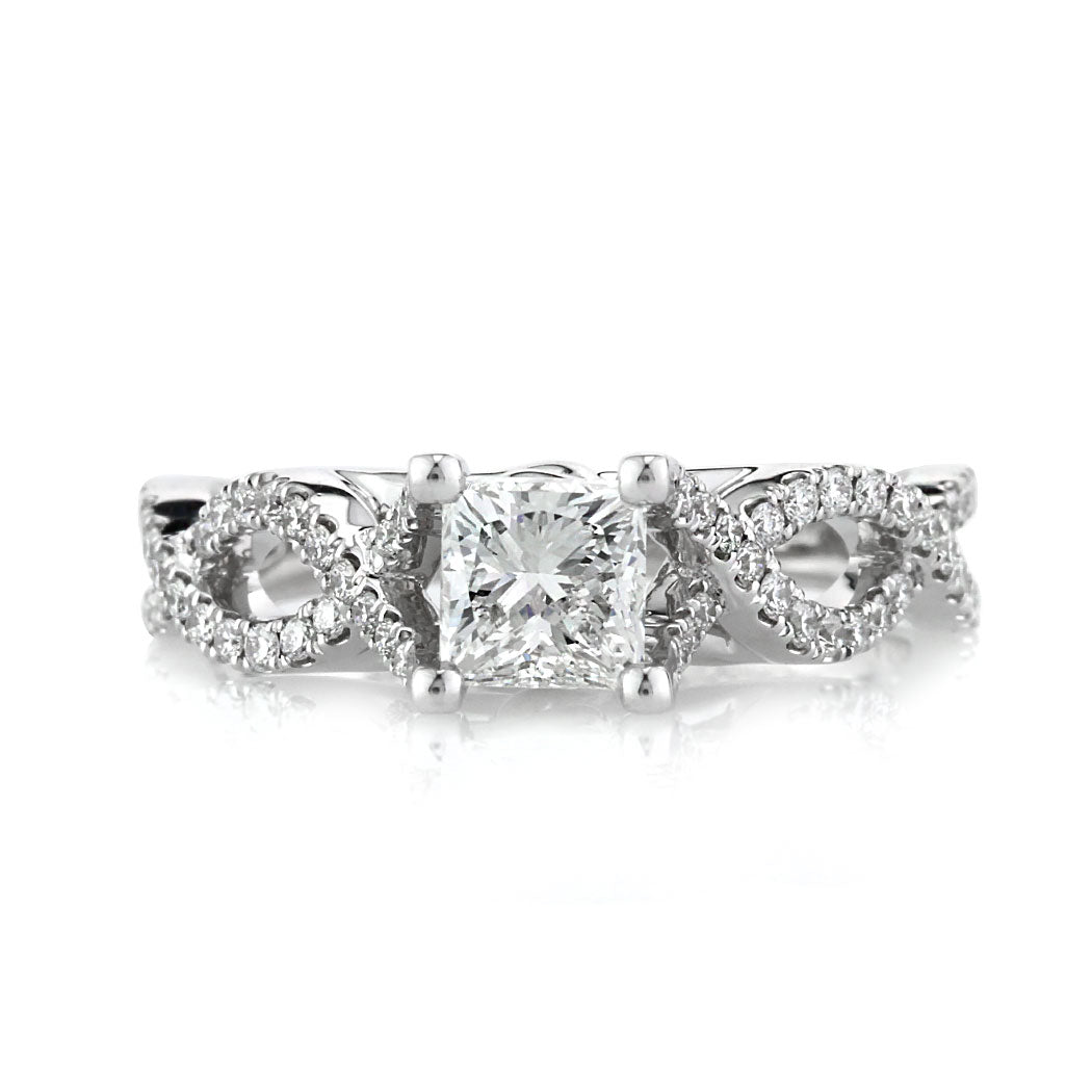 1.07ct Princess Cut Diamond Engagement Infinity Ring