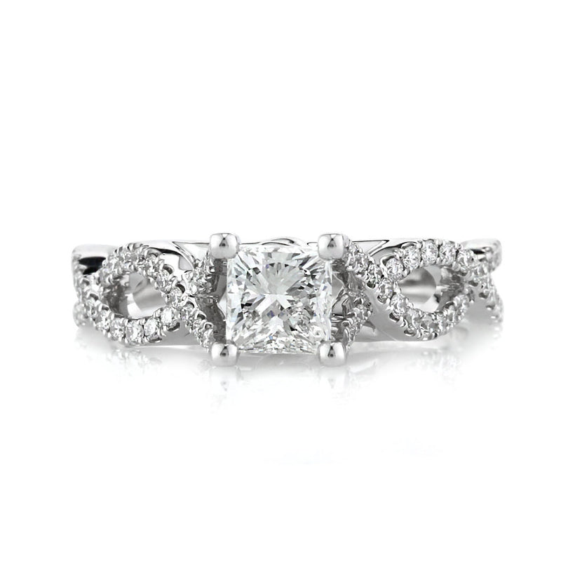 1.07ct Princess Cut Diamond Engagement Infinity Ring