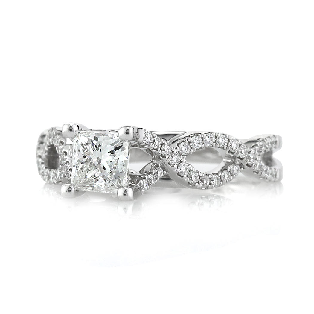 1.07ct Princess Cut Diamond Engagement Infinity Ring
