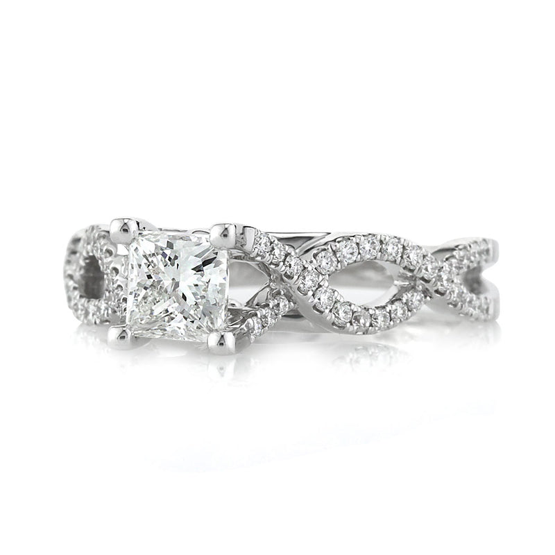 1.07ct Princess Cut Diamond Engagement Infinity Ring