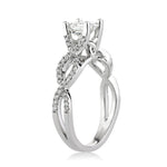 1.07ct Princess Cut Diamond Engagement Infinity Ring