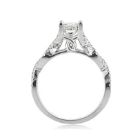 1.07ct Princess Cut Diamond Engagement Infinity Ring