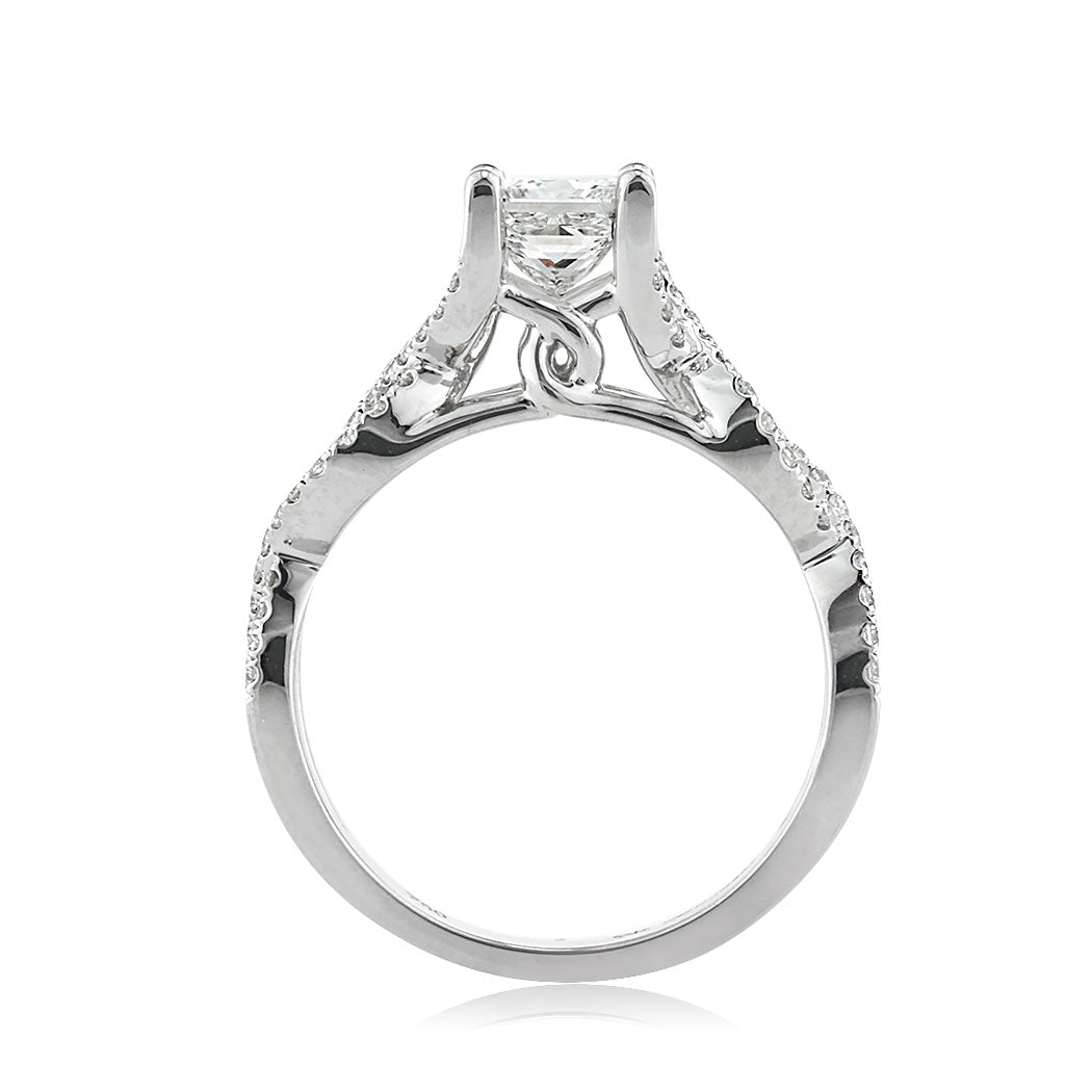 1.07ct Princess Cut Diamond Engagement Infinity Ring
