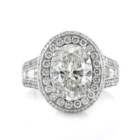 5.72ct Oval Cut Diamond Engagement Ring