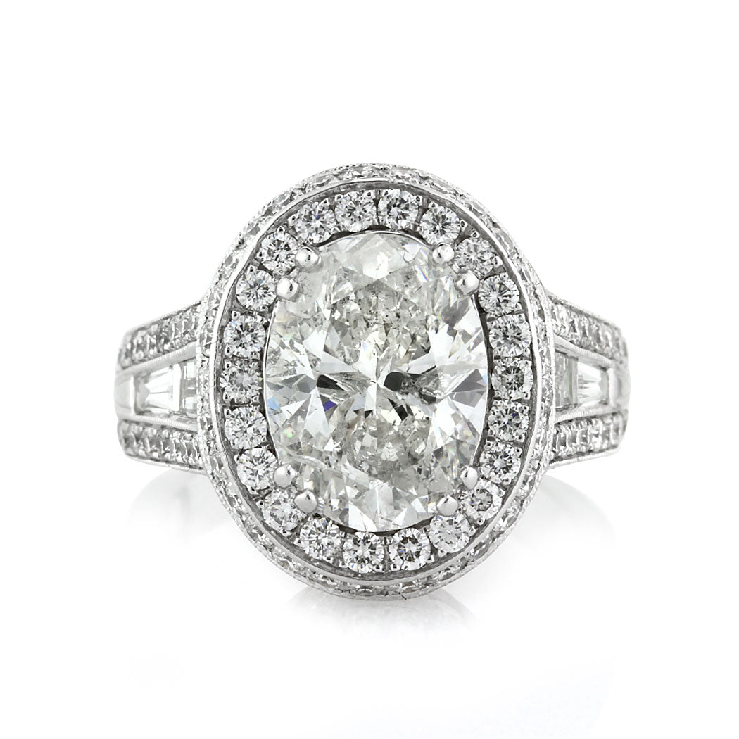 5.72ct Oval Cut Diamond Engagement Ring