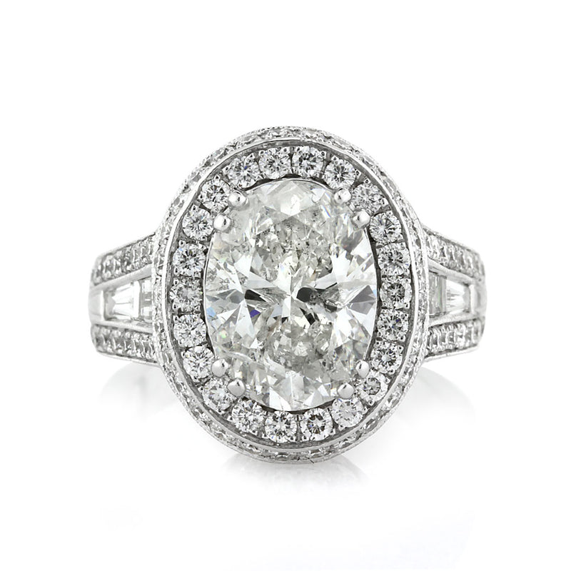 5.72ct Oval Cut Diamond Engagement Ring