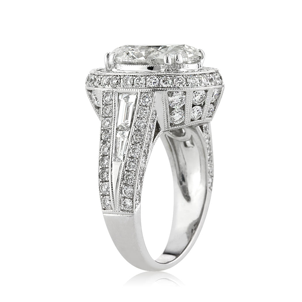 5.72ct Oval Cut Diamond Engagement Ring